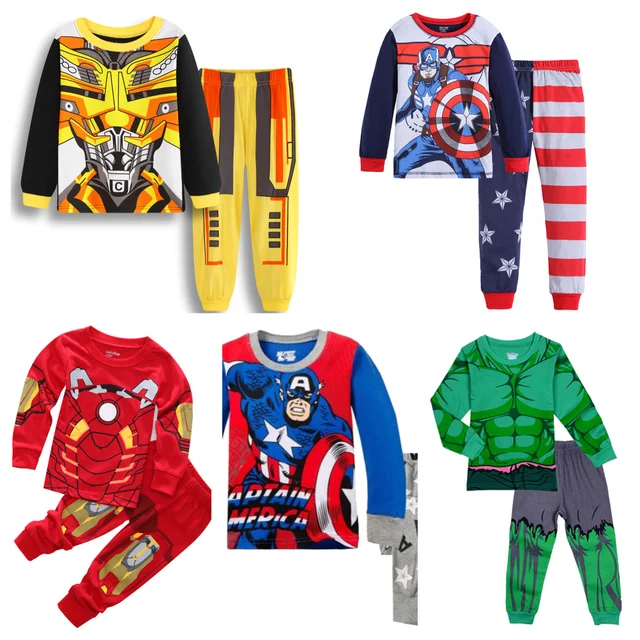 High Quality kid's Pajamas Set Boy Girl Cartoon Longsleeved Pajama and pajama suit for kids gift