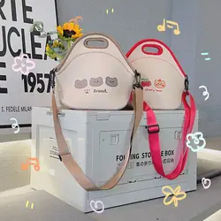 Vintage Cute Cartoon Bear All-match Cotton Outdoor Maternity Handbags Stroller Nappy Bag Baby Diaper Bags Mommy Shoulder Bags