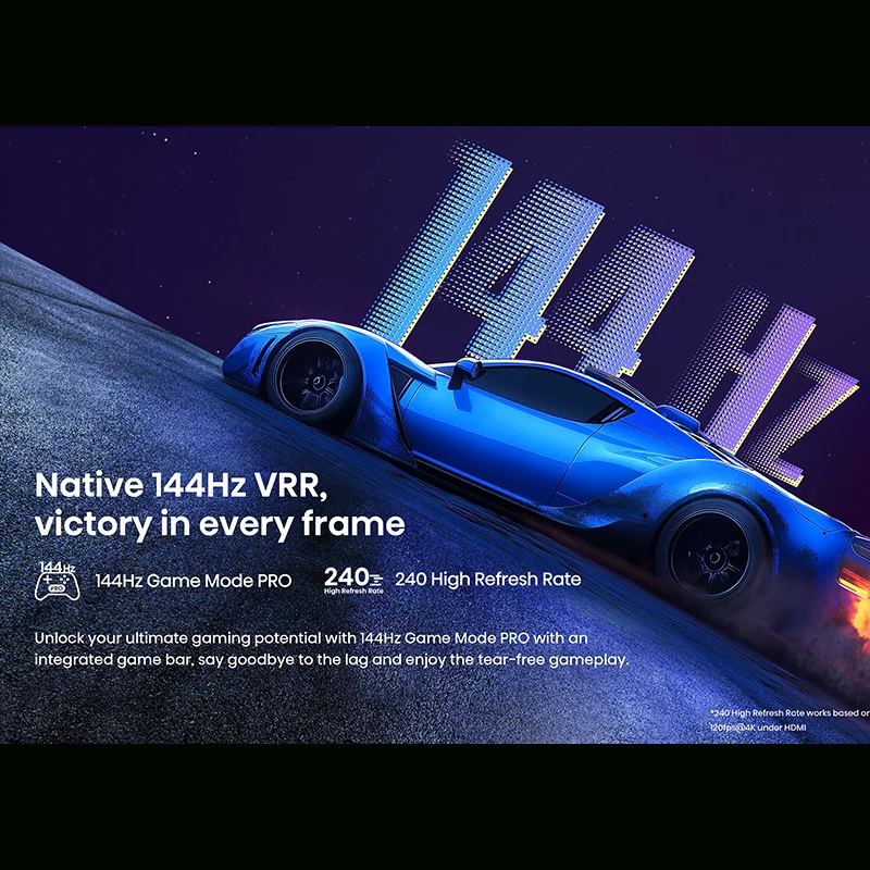 تلفزيون ألعاب Q7-55/65/75 بوصة 144 هرتز QLED، لون...