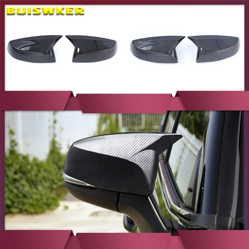 

Carbon Fiber Car Rearview Mirror Cover Side Door Wing Trim for Toyota RAV4 Highlander Sienna 2019 2020 2021