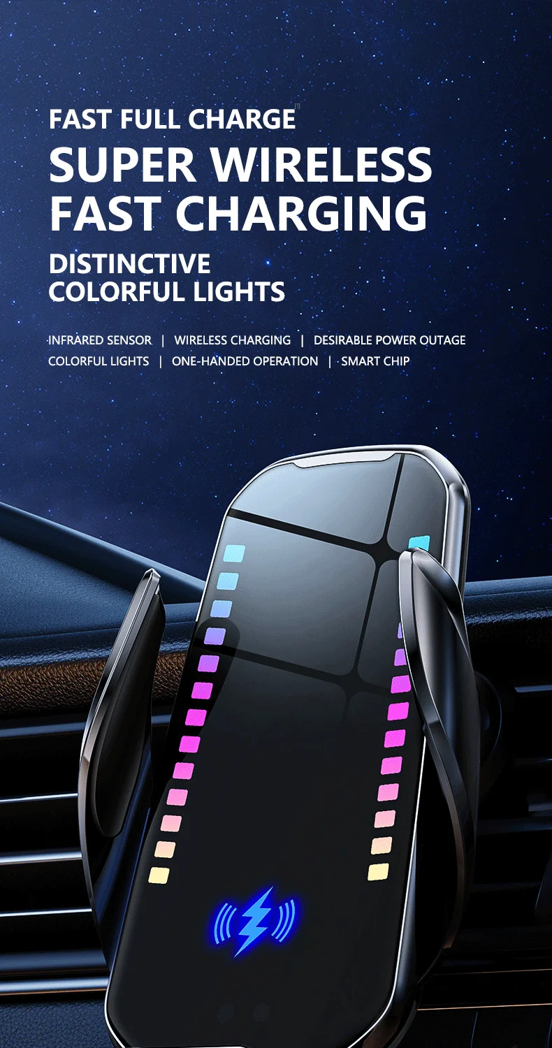 GYSO 20W Wireless Charger Car Phone Holder Fast Charging Station