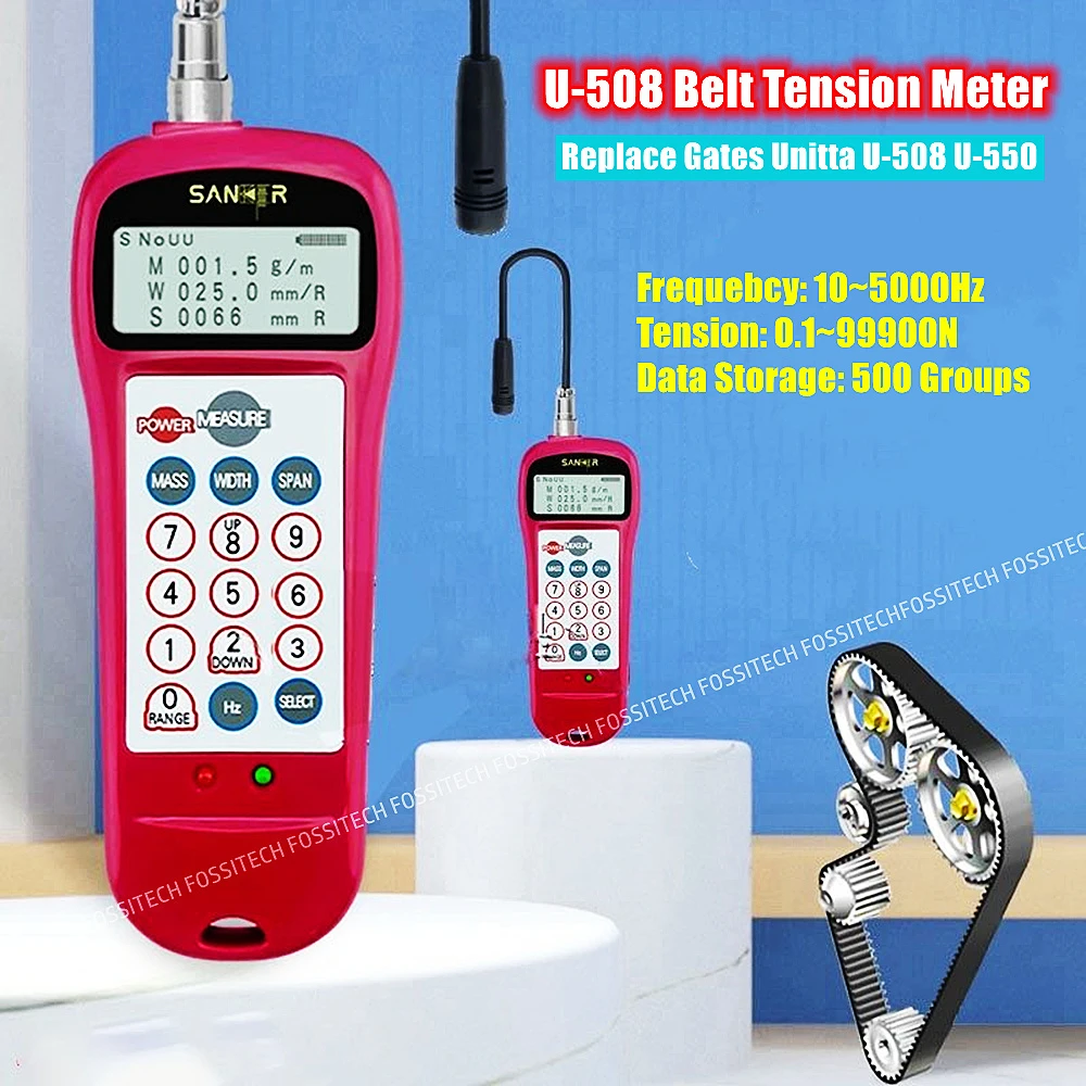 U508 Ultrasonic Belt Tension Meter 105000Hz Acoustic Belt Tensiometer