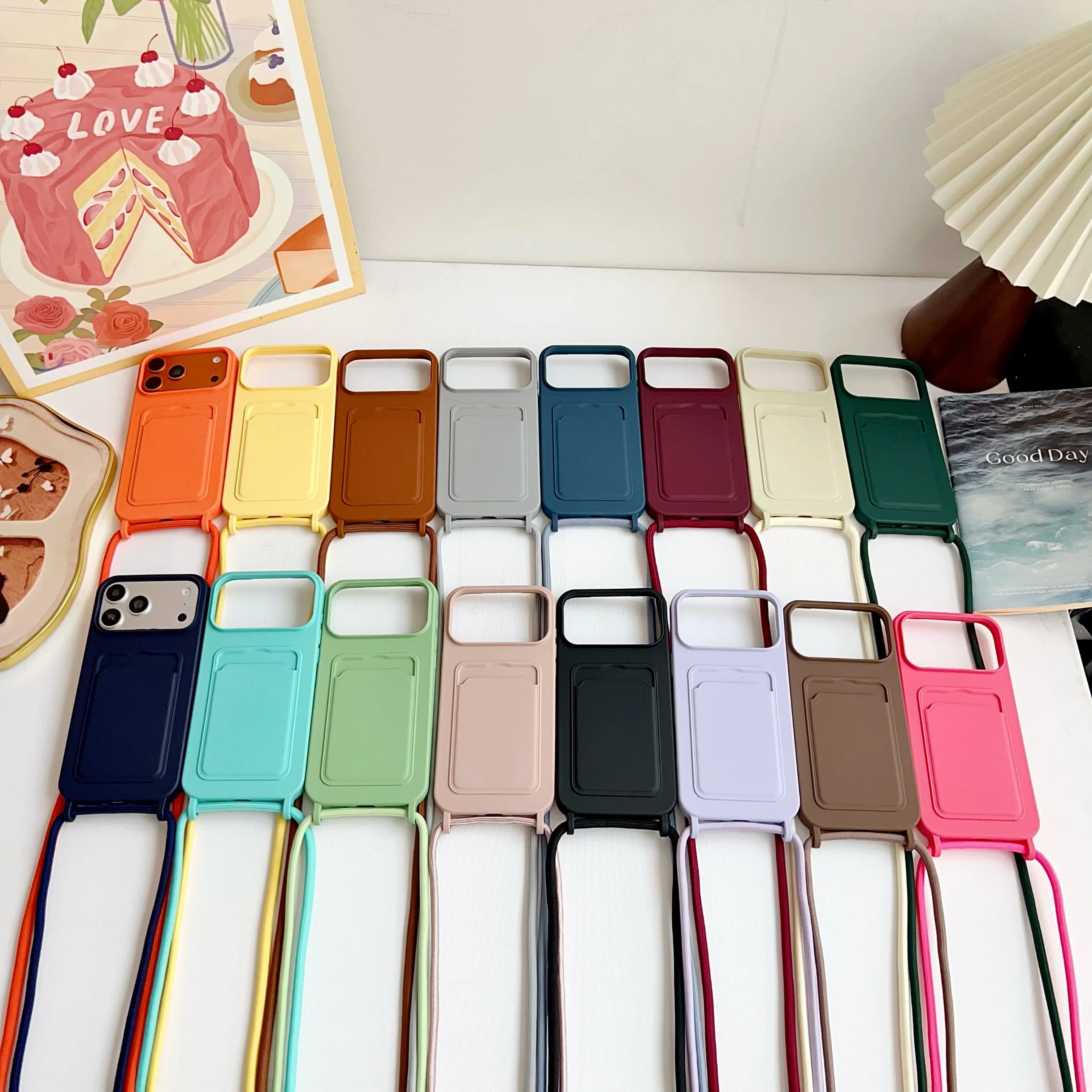 Versatile Crossbody Lanyard Phone Case with Card Slot and Soft Silicone Protector Cover
