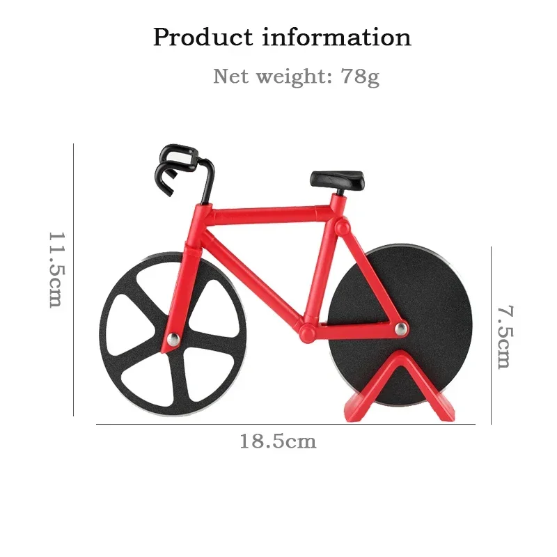 Pizza Cutter Stainless Steel Bicycle Shape Wheel Bike Roller Pizza Chopper Slicer Cutting Knife Kitchen Tools