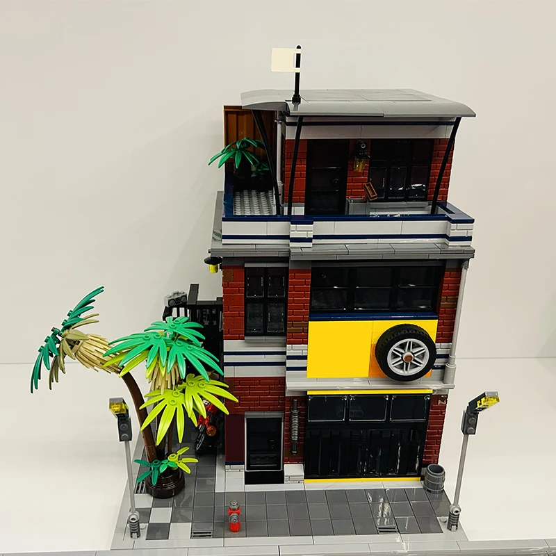 

Новинка, 1294 шт., Лидер продаж, уличный вид, модульная Настройка Moc, модель гаража «сделай сам», креативные идеи, детская игрушка, блоки в подарок на день рождения