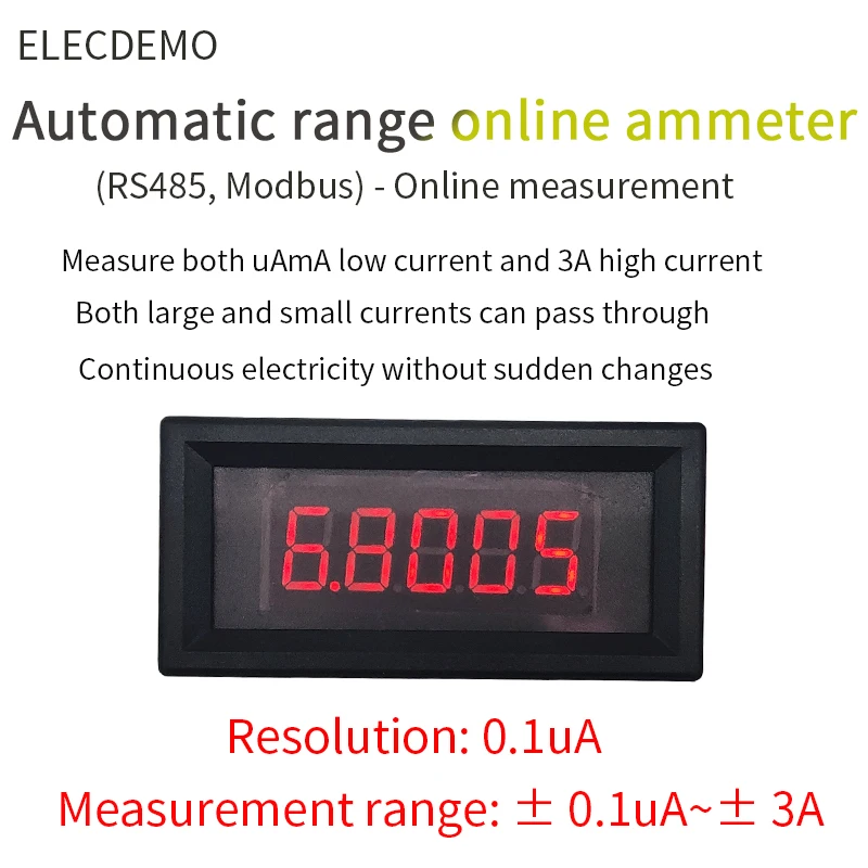 

5-bit high-precision DC digital display milliampere current meter with precision positive and negative 0-7mA-3A automatic range