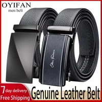 Ceinture existent en Cuir de Vache group pour Homme, Sangle d'Affaires Formelle 4