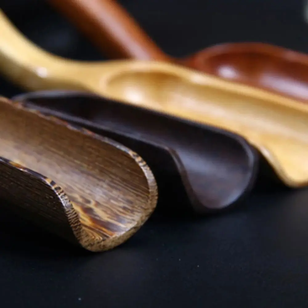 Portable Natural Bamboo Teaspoon Chinese Retro Style Tea Scoop 1PC