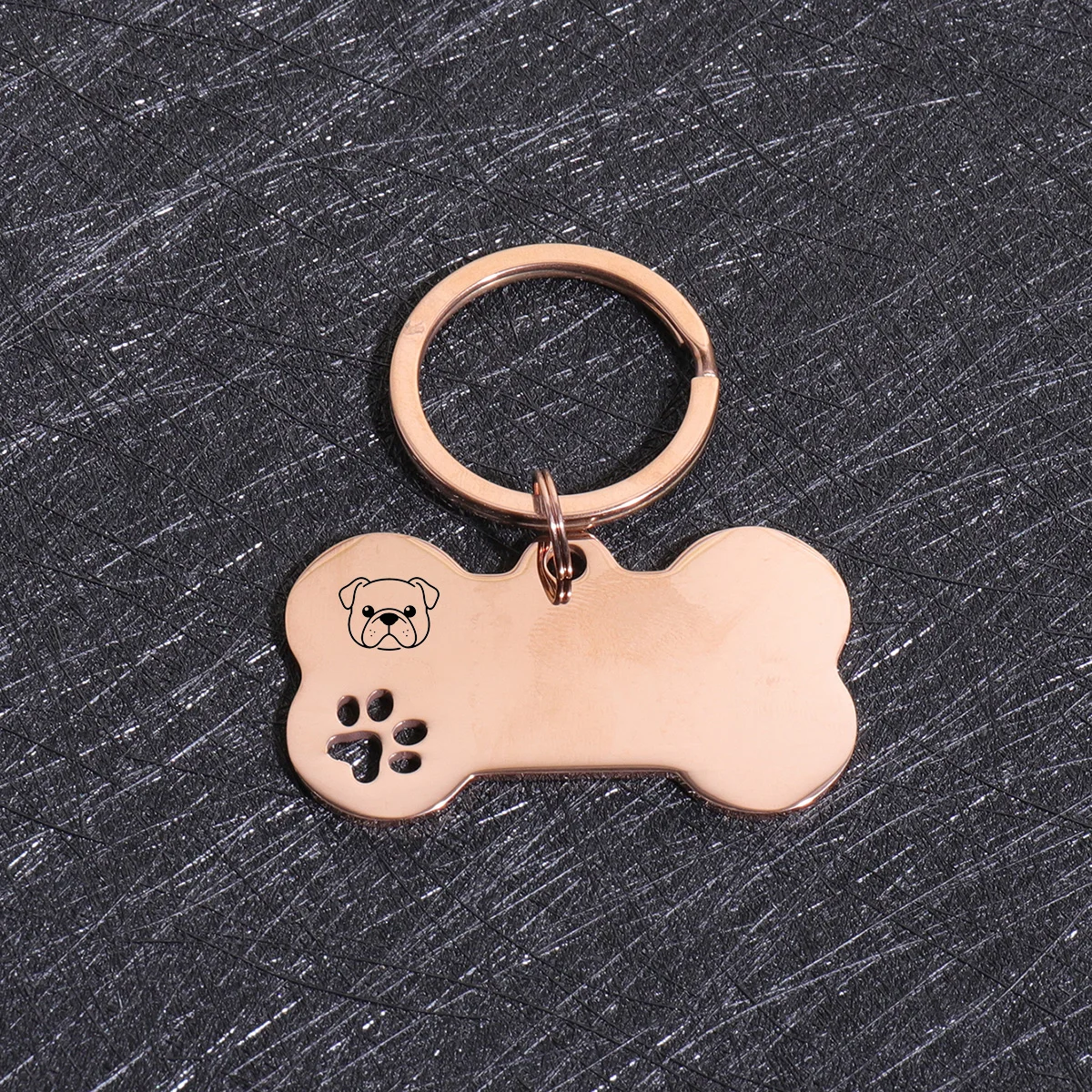 Personalized Bone-Shaped Stainless Steel Dog ID Tag with Custom Engraving