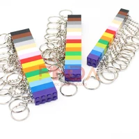 10Pcs MOC 2x4  Key Chain  Building Blocks Creative Gift  with MOC Brick Keychain Bricks Plate Compatible 2