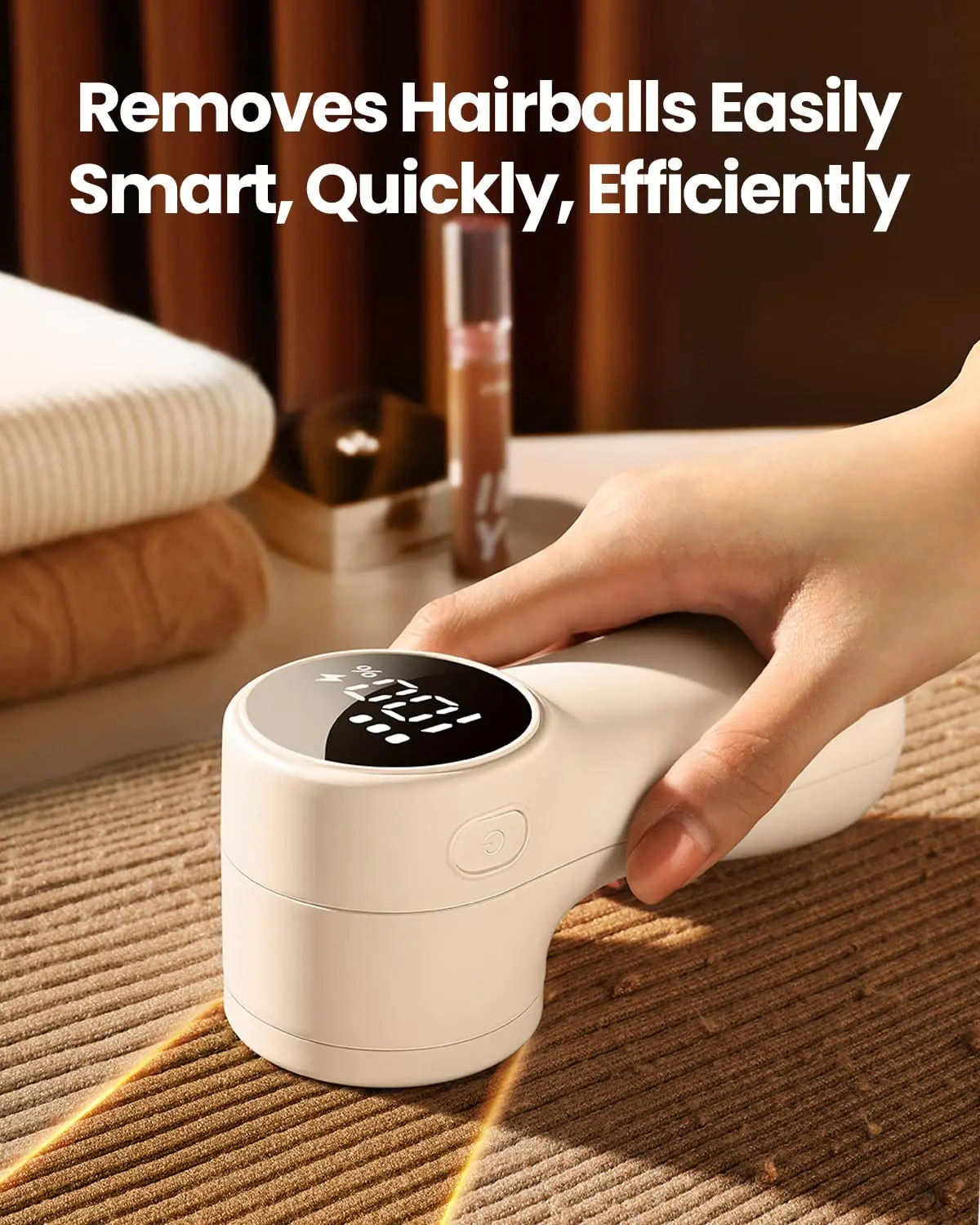 GAIATOP Electric Lint Remover Rechargeable Lint Remover Sweater Defuzzer Intelligent Digital Display Lints Shaver Trimmer 4