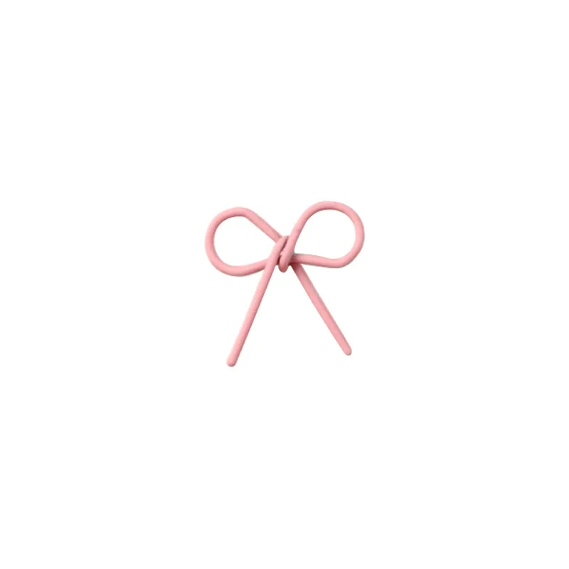 20PCS Versatile Simple Colorful Thin Bowknot Hand-twisted Iron Wire Bow Alloy Nail Art Rhinestones Decorations Manicure Charms 5