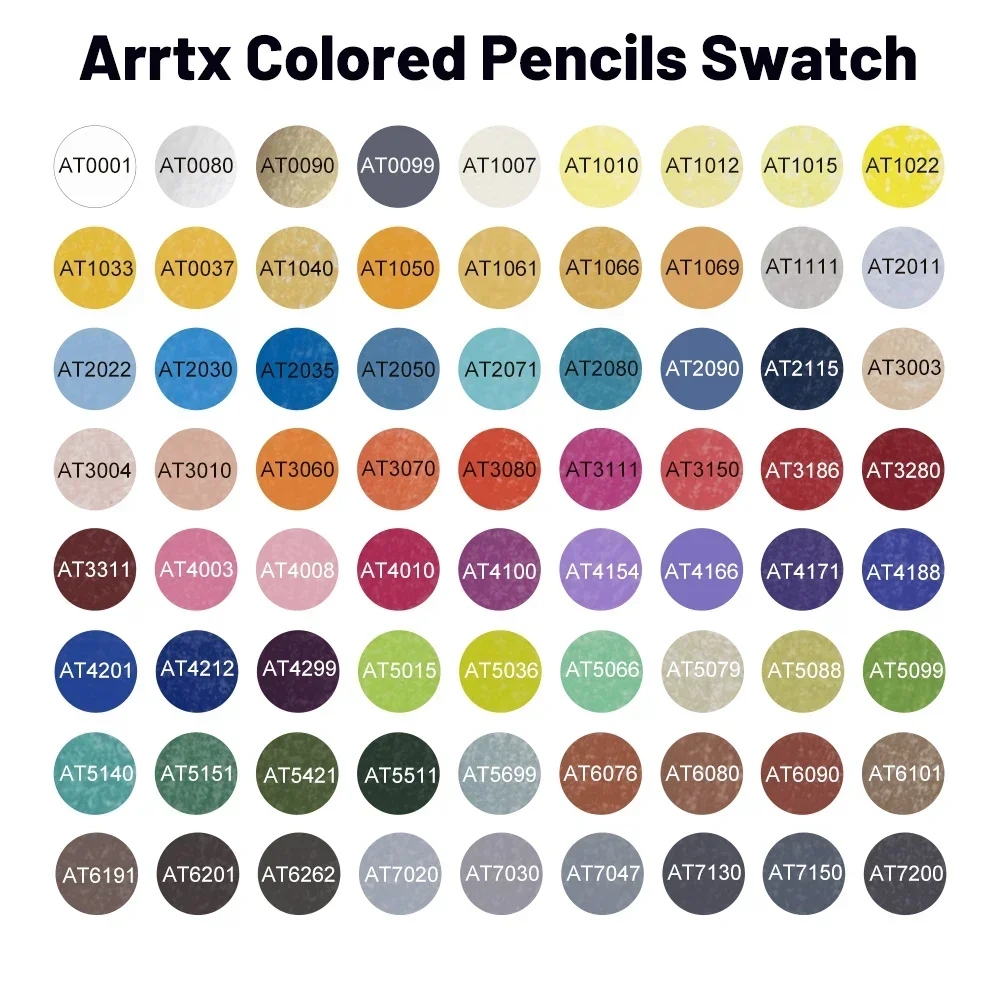 

Soft Coloring Drawing Pencils 72/126 Core High-lightfastness Rich Pigments Arrtx Sketching Leads For Colored