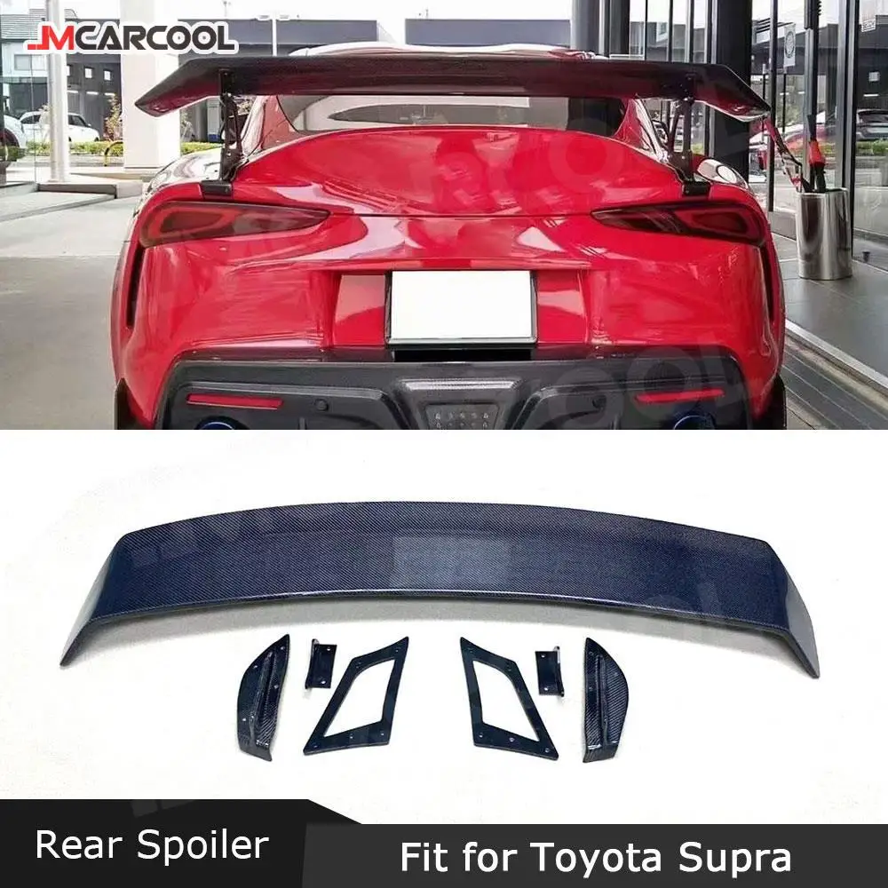 

Carbon Fiber Car Rear Trunk Boot Spoiler FRP Prime Lip Wings Accessorise For Toyota Supra GR A90 A91 2019 2020