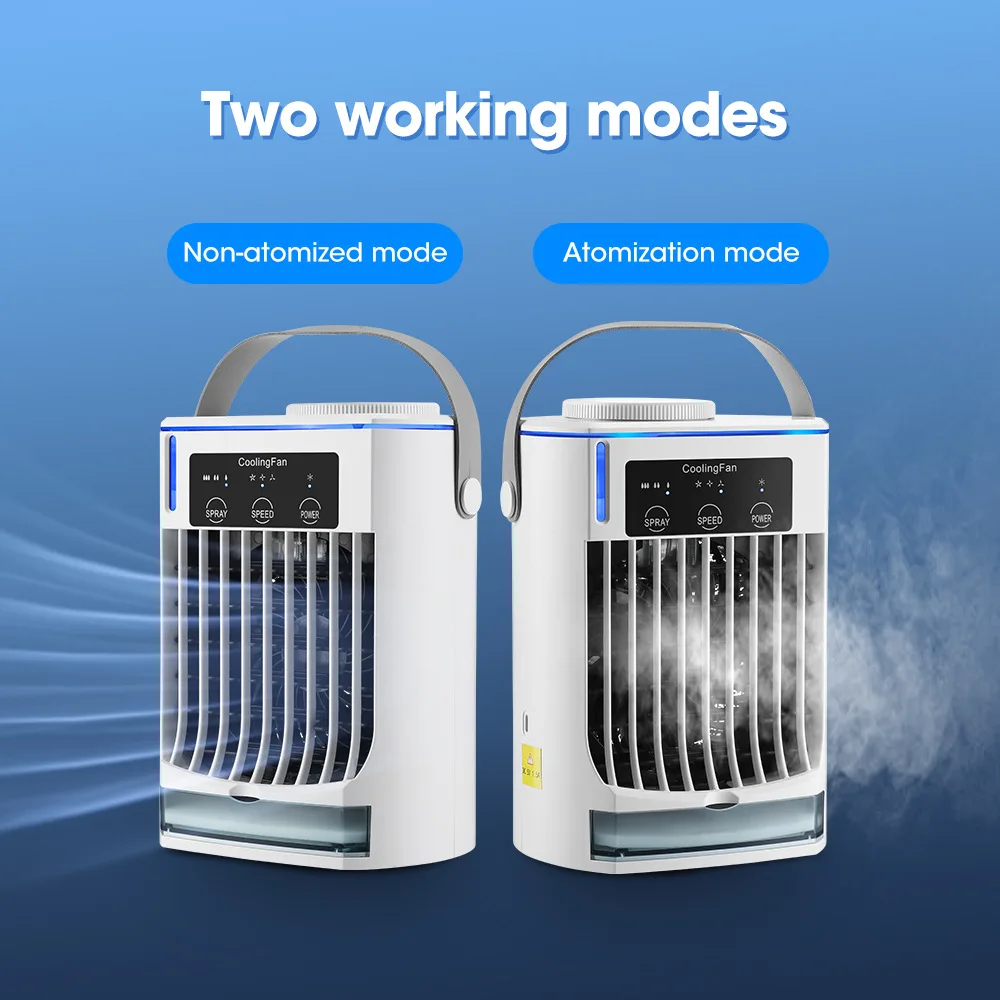 

Fan Mini Air Conditioner with Humidifier and Cold Spray - Keep table All Summer Long 책상용선풍기 gaiatop venty fan portable مروحة