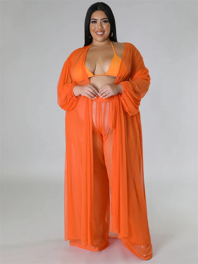 Wmstar Plus Size Two Piece Sets Women Clothing Mess Bra Top and Pants Wide Leg New In Matching Set Wholesale Dropshopping 2023