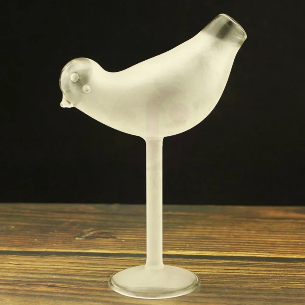 Wine Glass Creative Bird Shaped Cocktail Cup Transparent Goblet Whisky Brandy Glass for Dinner Party Birthday Gift Men Women