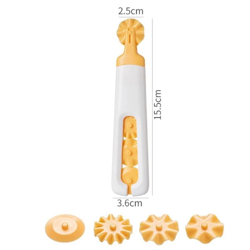 Multi Functional Dough Cutting Knife Four in One Flower Shaped Roller Knife Baking Kitchen Styling