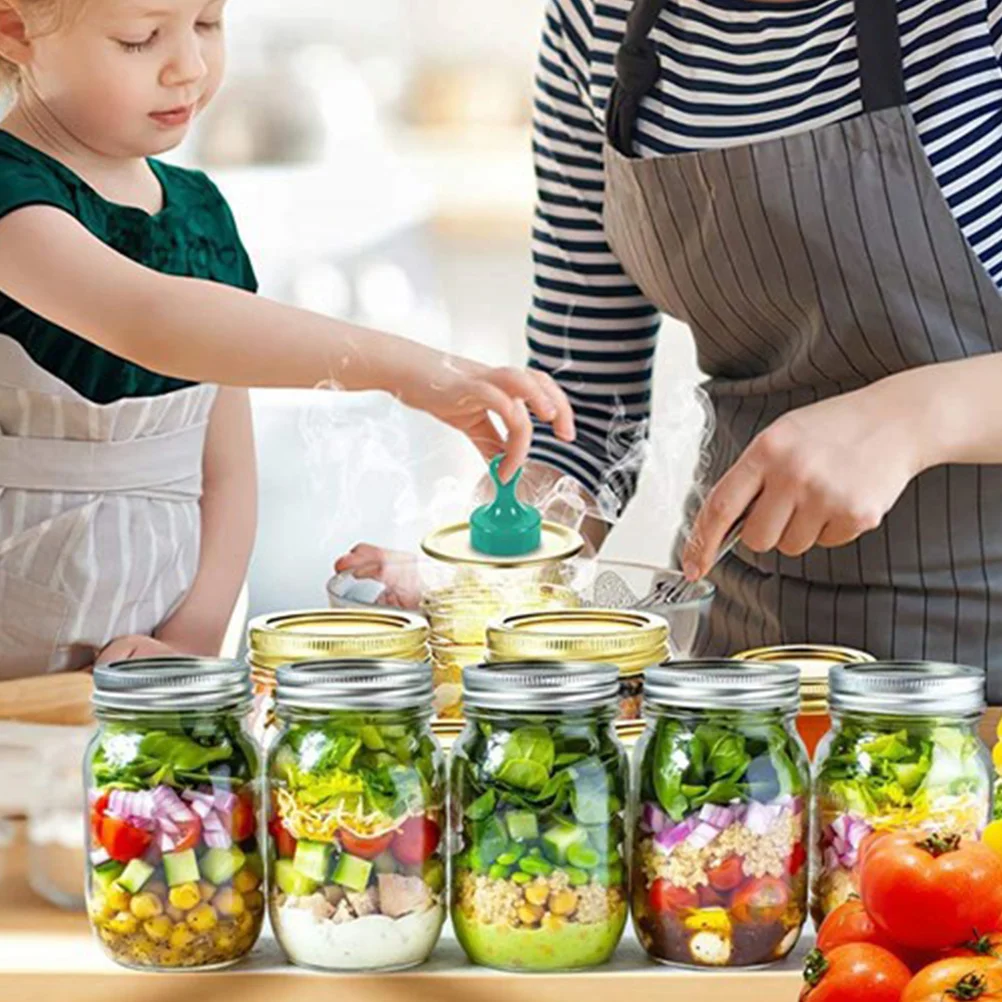 

6Pcs Mason Glass Airtight Jar Food Storage Jars Candy Container Snacks Jar