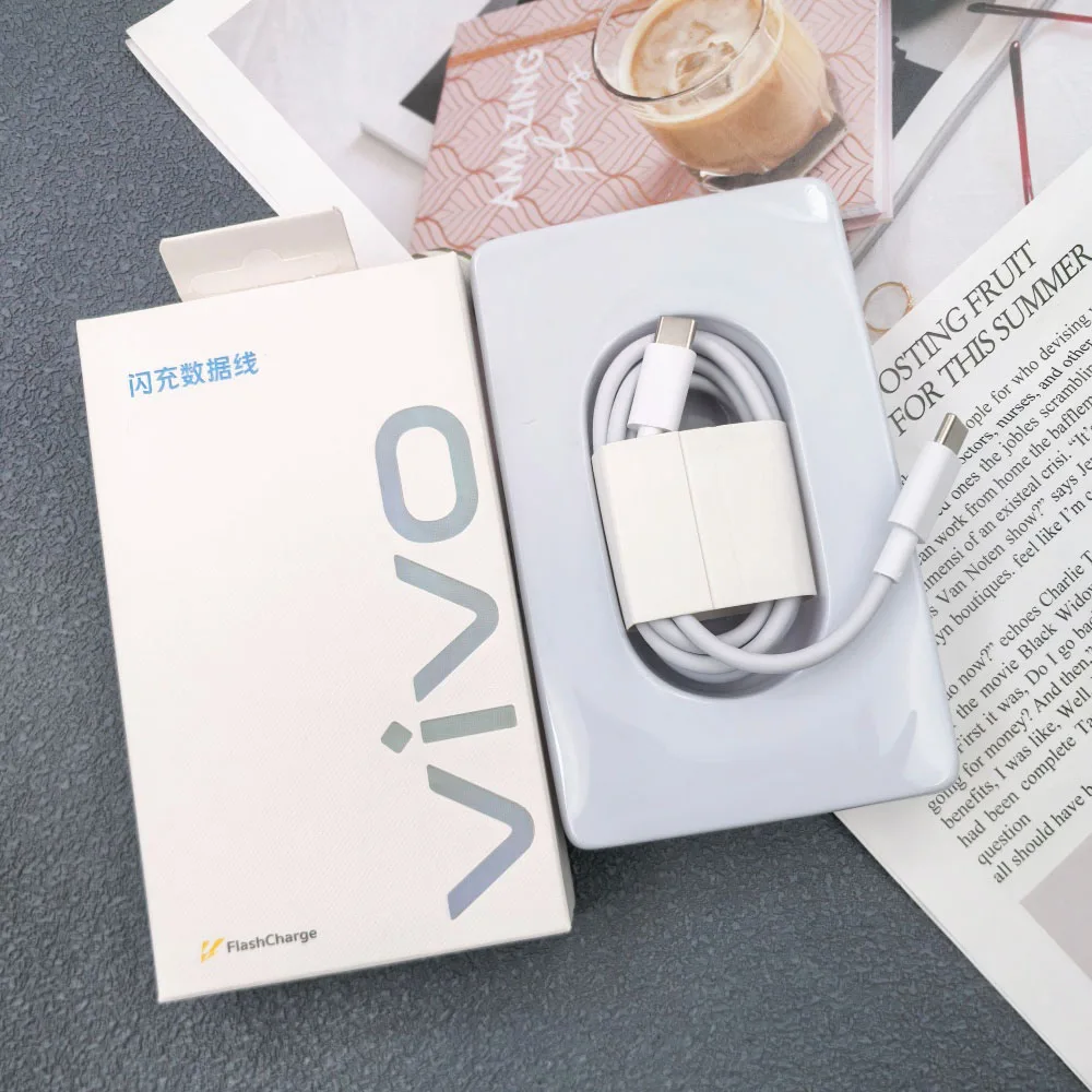 80W 66W 44W 18W 플래시 충전 케이블 (비보 Y21 Y11 T5X Y51 V70 V60 FE Lite IQOO 4A 용) 100CM USB C 케이블 고속 충전 타입 C 코드