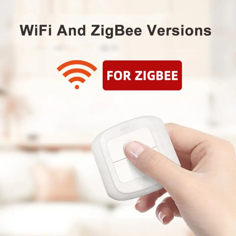 

Беспроводной контроллер Tuya Wifi с 2 клавишами, 6 сцен, с кнопкой переключения, с питанием от батареи, автоматическое приложение, устройство дистанционного управления
