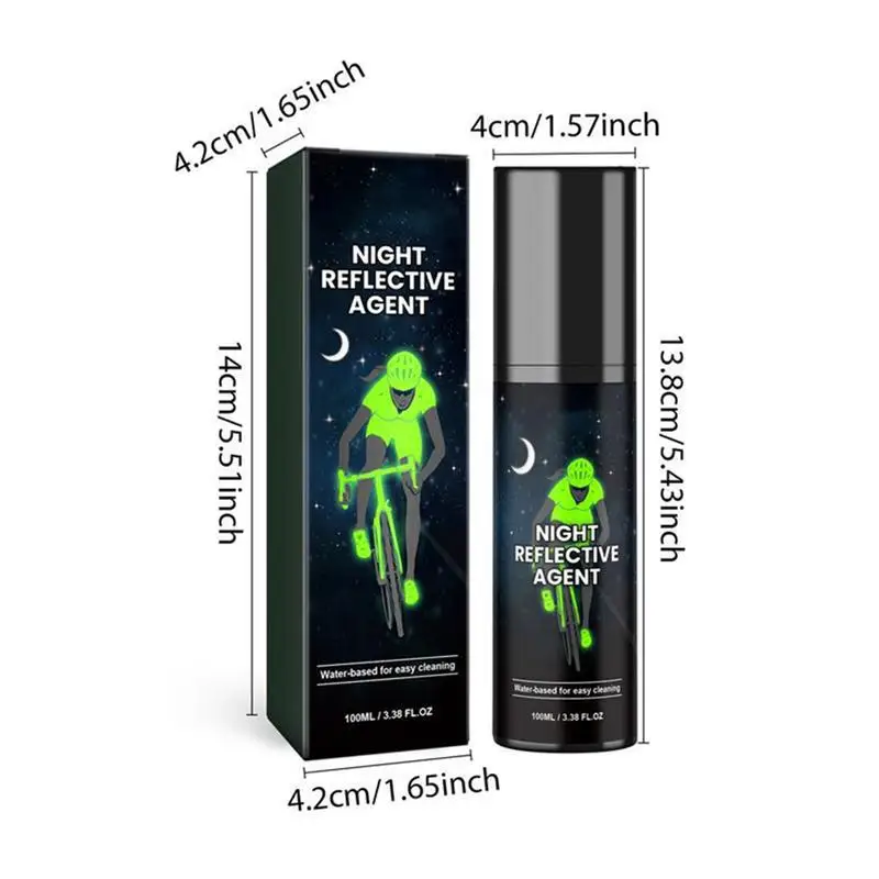 Paint Sprayer Night Spray Paint 100ml Glowing In The Dark Spray Paint For Bicycle Safety Reflective Glow For Clothes Bicycles