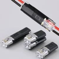 ขั้วต่อสายไฟแบบกันน้ำ 2 ขา 100/200 ชิ้น สำหรับรถยนต์ สายไฟ ขั้วต่อสายไฟฟ้าแบบแถบ 2