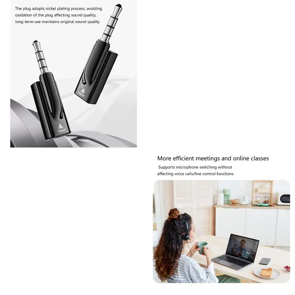L74A 경량 휴대용 USB C  3.5mm 청각 변환기 여행 및 실외 사용을 위한..