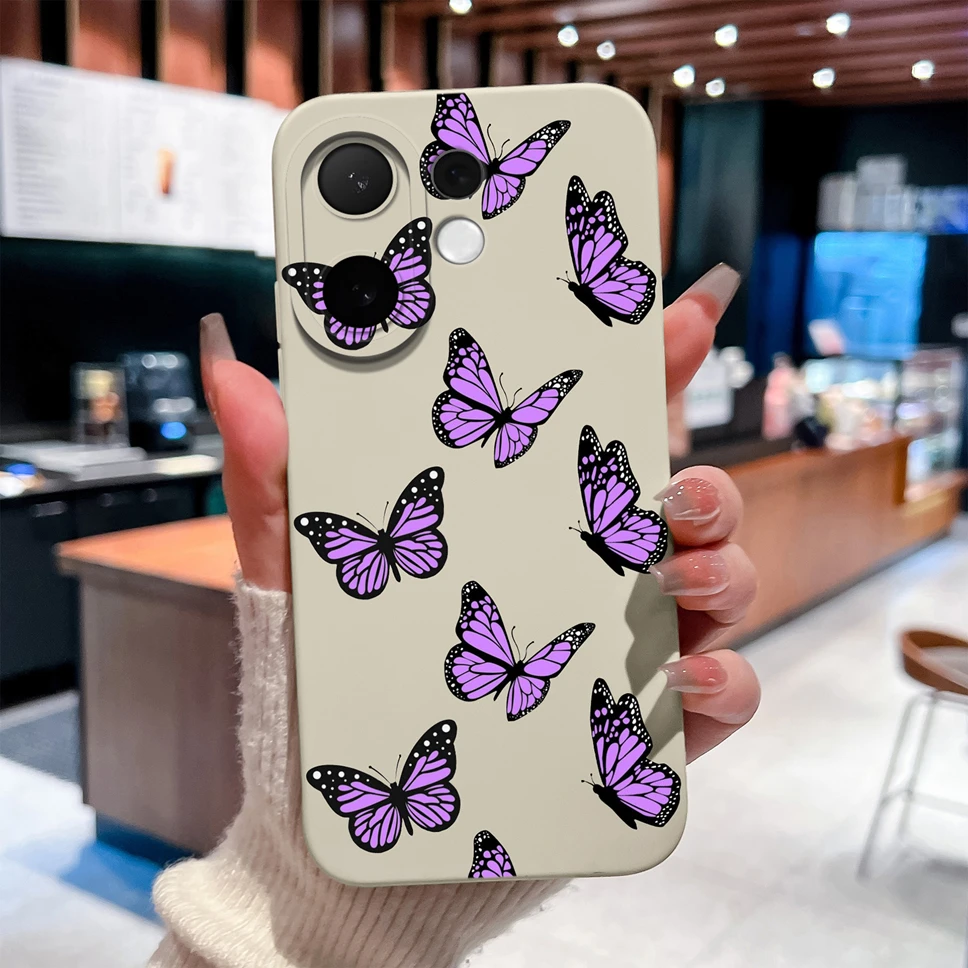 Pretty Girl Pattern Soft Silicone Protective Phone Case - Anti-Drop Back Cover
