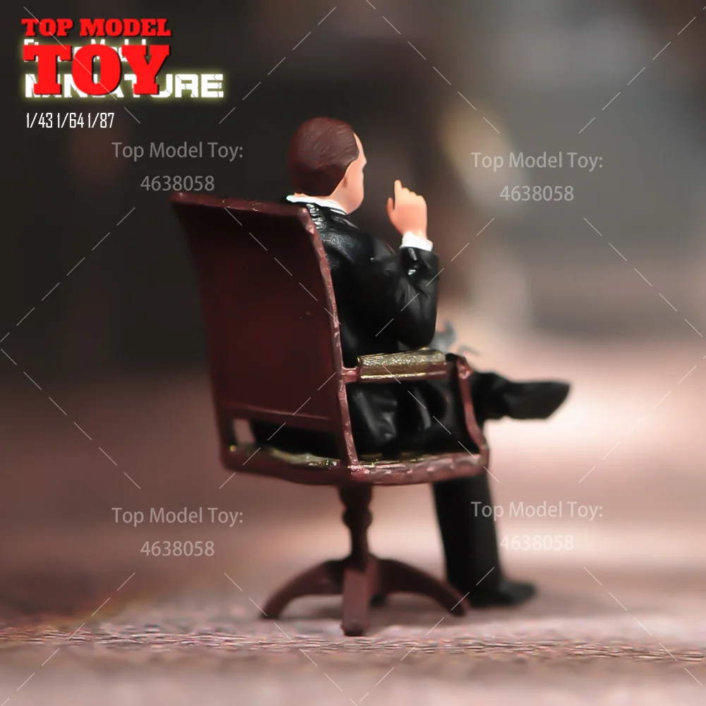 Painted Miniatures 1/64 1/43 1/87 Film Characters Godfather Male Scene Figure Dolls Unpainted Model For Cars Vehicles Toy