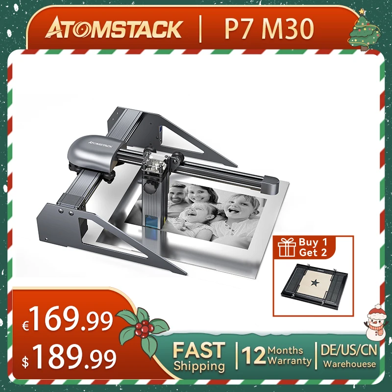 ATOMSTACK P7 30W Laser Engraver Desktop DIY Engraving Cutting Machine with  200*200 Engraving Area for Metal Wood Bamboo Leather - AliExpress