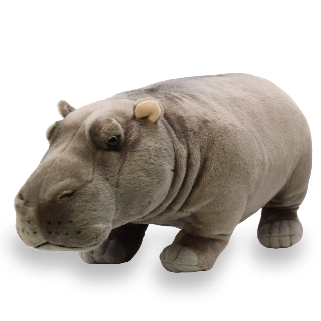 Realistic Hippopotamus Stuffed Animal Plush Toy, Lifelike Hippo Animal Plushies Simulation Animals Doll the hippopotamus
