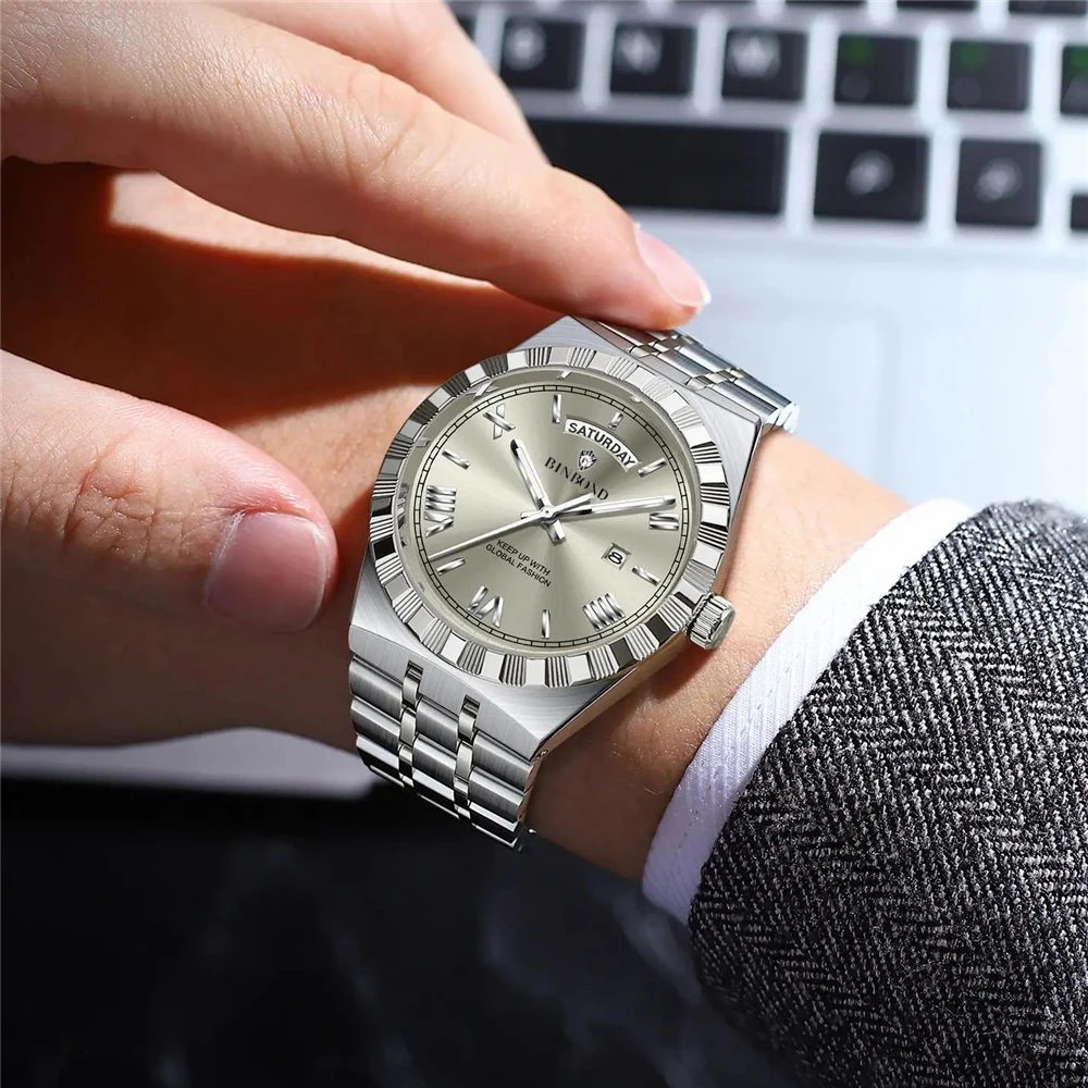 New Mens Automatic Watches For Man High Quality Brand Fashion Quartz Wristwatches Luxury Watch Men Gifts Sports Digital Clock - 5