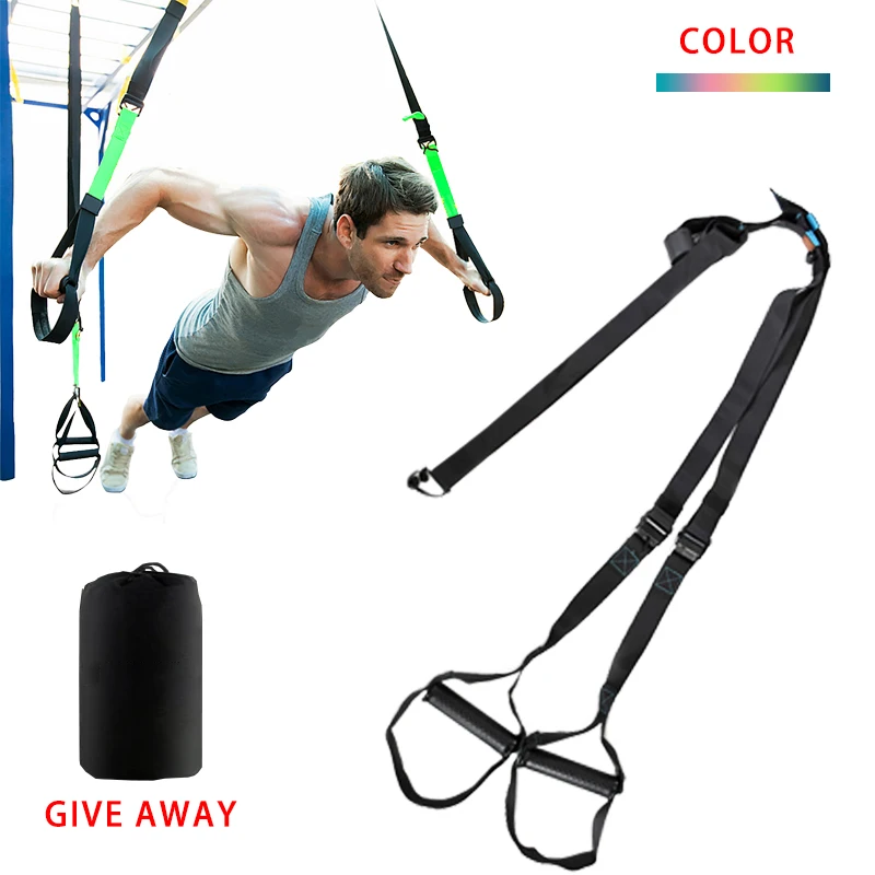 SuspendedResistanceBandSetFullBodyElasticFitnessBandsBooty