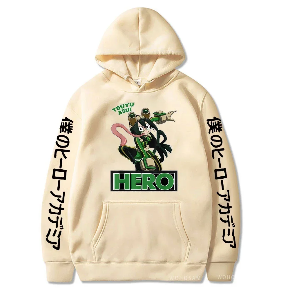 My Hero Academia Boku No Hero Academia Anime Hoodies Frauen Lustiges Mädchen Manga Tsuyu Asui Streetwear Harajuku Goth Lose Sweatshirt – Detail 7