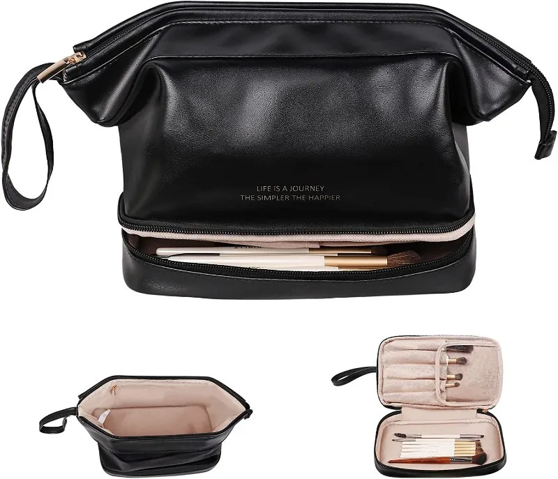 

New Cloud Makeup Korean Double Layer Portable Large Capacity Portable Travel Storage Bag
