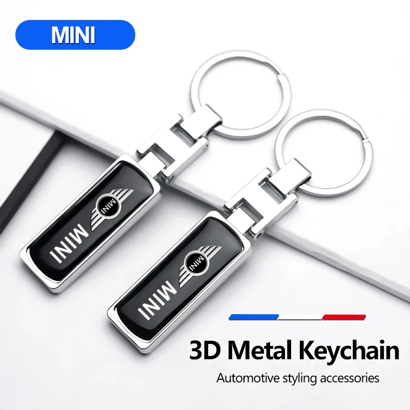 3D-Metal-Car-Logo-Key-Chain-Keyring-Auto-Interior-Accessorie-For-Mini ...