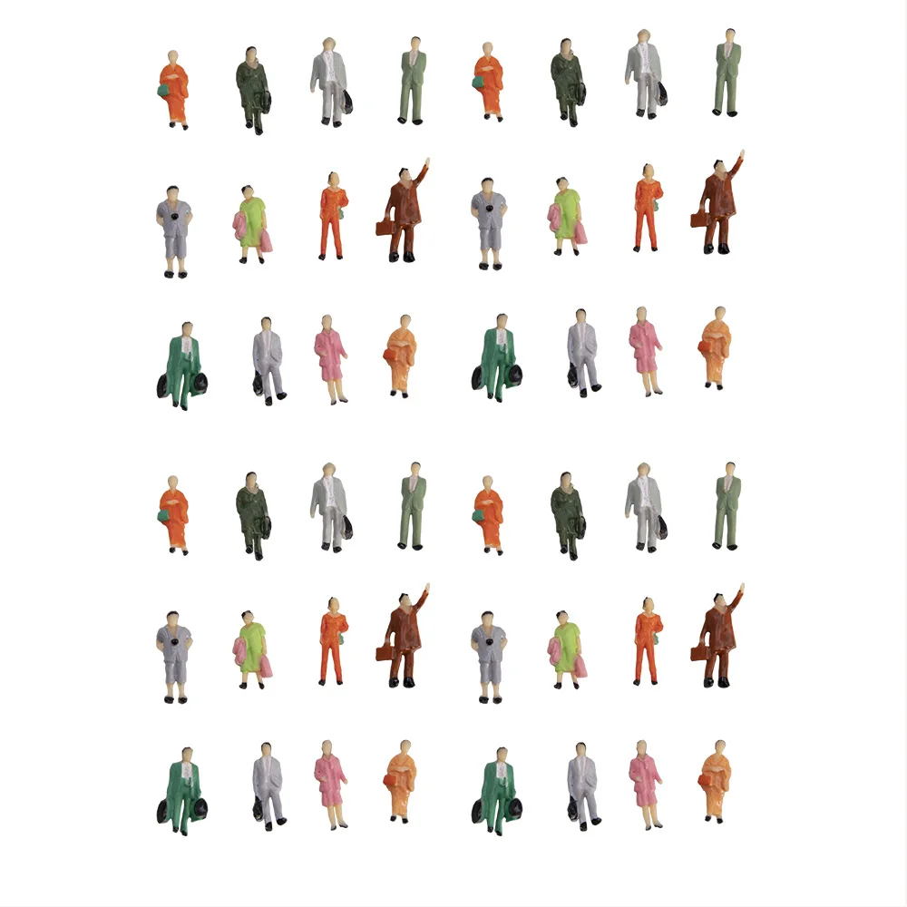 24pcs HO Scale Model Train Railway street People Miniature Model figures Passenger For Architectural Building Landscape railway 3