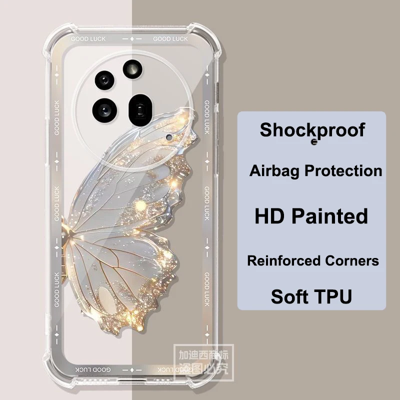 Enhanced Transparent Shockproof Anti-Fall Phone Case - Slim and Soft TPU Cover