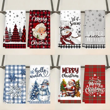 2pcs Christmas Kitchen Towels 1