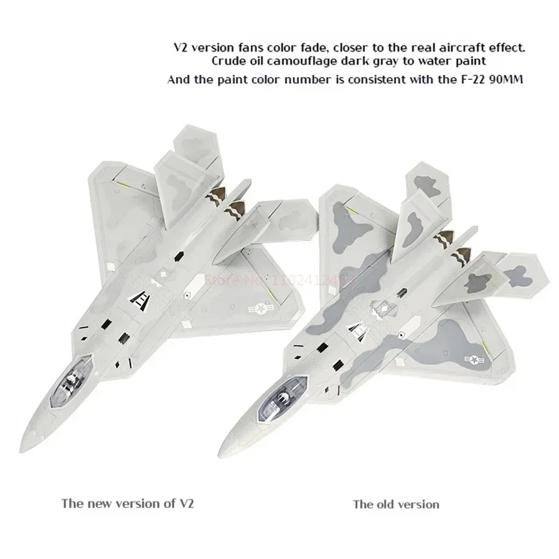 Freewing Flying Wing Model 64mm EDF Ducted Jet F-22 Raptor V2 Replica Model RC Airplane F22 RC Airplane