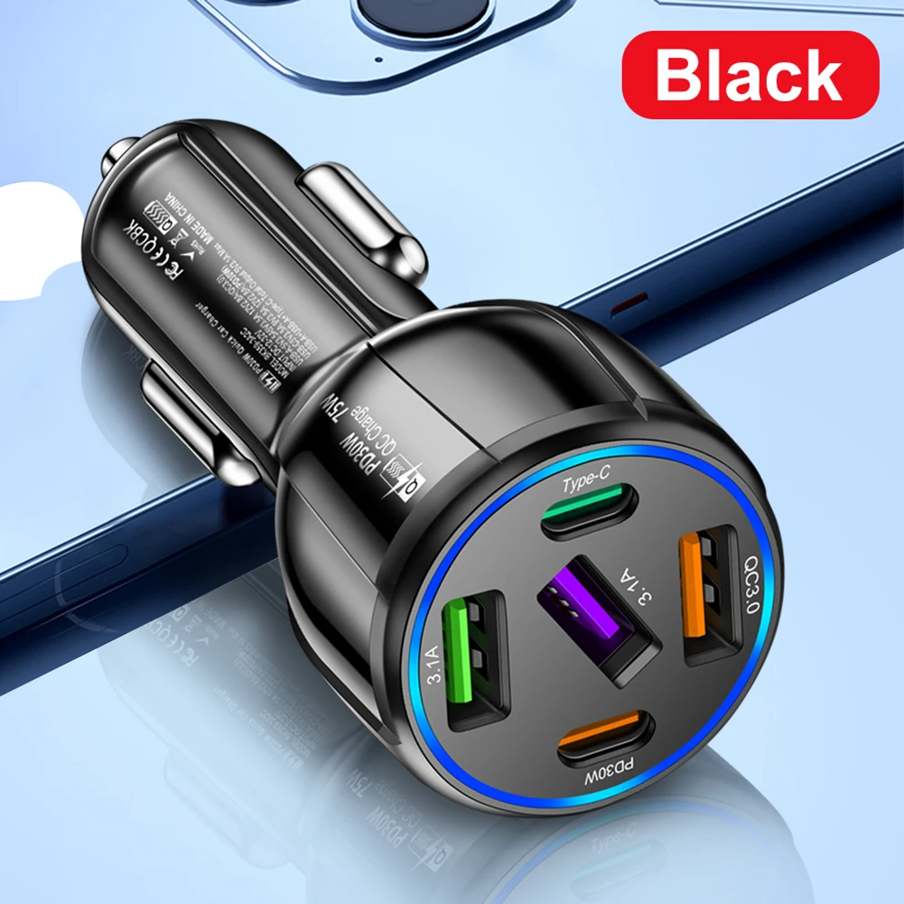 

Charger Car Charger Car Car Accessories DC12-32V For Phone Socket Adapter Universal White 1pcs 5V 3A Brand New