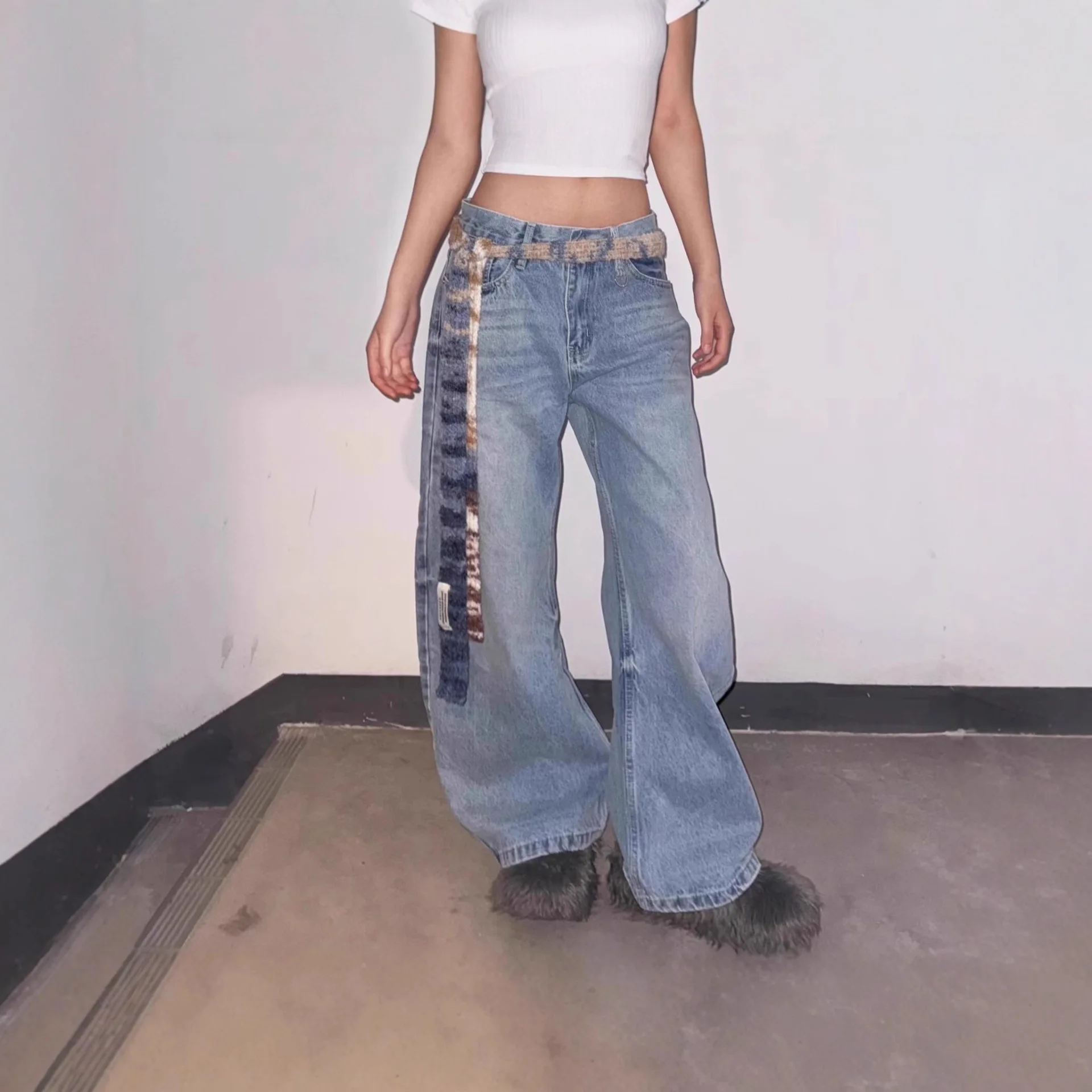 جينز نسائي مقاس كبير مريح