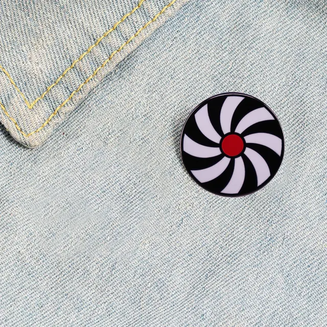 Scp símbolo preto customizável macio botão pino colar de metal