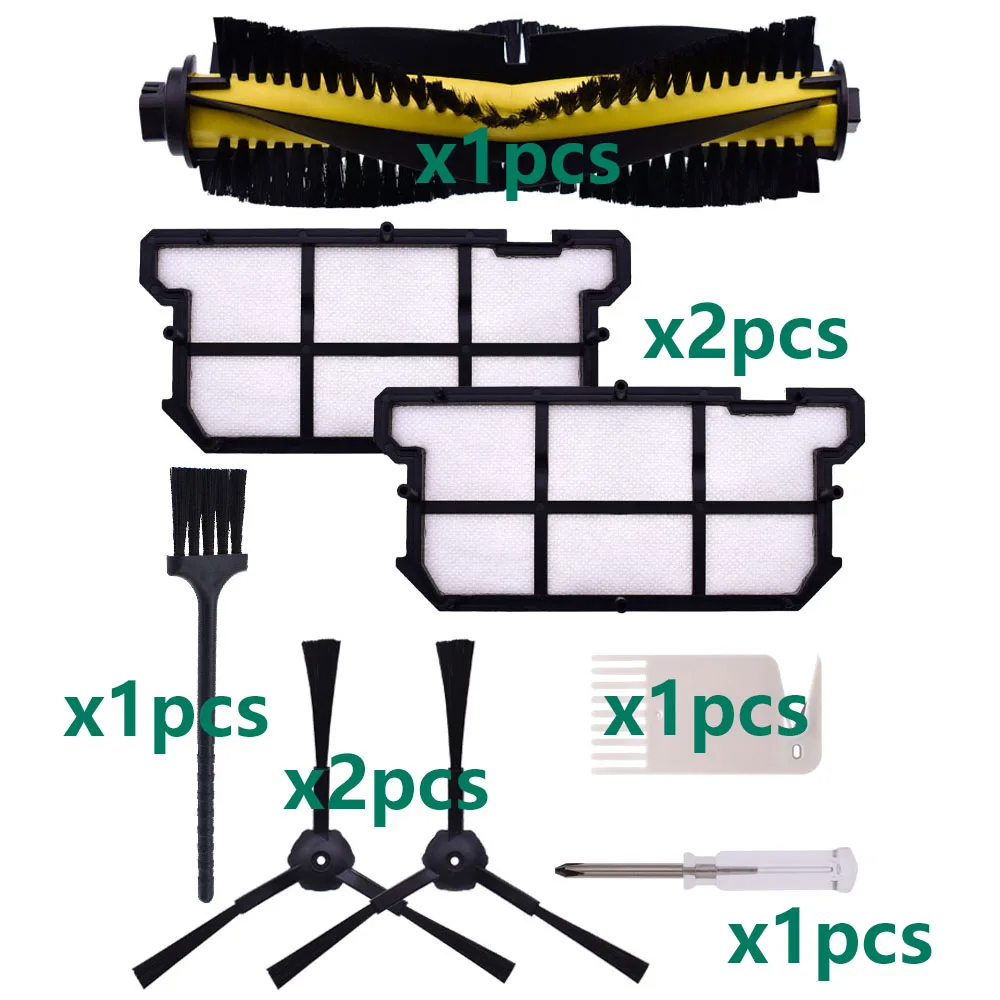 Roller Main Side Brush Mop Cloth Hepa Filter Compatible with Ilife V7S Pro V7s V7s Plus V7 Robotic Vacuum Cleaner Parts Kits 100% neue original akku 14 8 v 6800mah robotic staubsauger zubehör teile für chuwi ilife a4 a4s a6