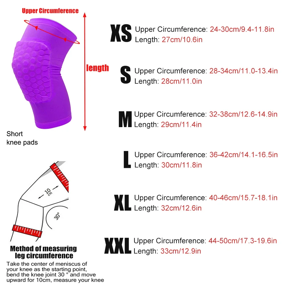 1/2 шт. наколенники, Дышащие Короткие противоударные компрессионные наколенники с сотовой структурой для футбола и волейбола, защитное снаряжение