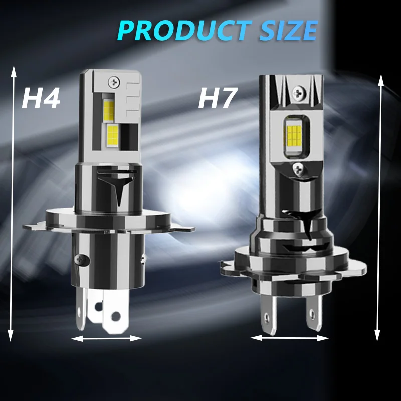 Ultra-Bright LED CANBUS Car & Motorcycle Headlight Bulb - 900,000 LM, 6000K, Wireless Installation