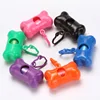 Portable Bone Shaped Dog Waste Bag Holder With  Disposable Pet Garbage Bags For Outdoor Walking Supply 5