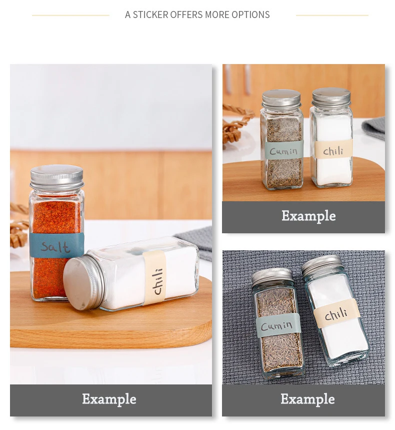 Description Picture 6 of itemMorandi Color Index Stickers Spice Can Label Kitchen Room Spice Jar Labels Self Adhesive Categorized Label Tag Marker Paper