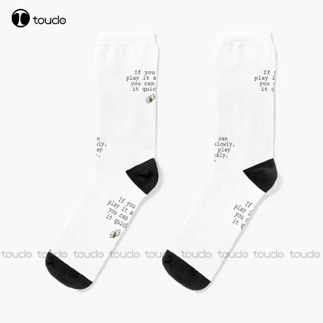 Two Set Violin - If You Can Play It Slowly You Can Play It Quickl Socks  Personalized Socks 360° Digital Print Gift Funny Sock - Socks - AliExpress